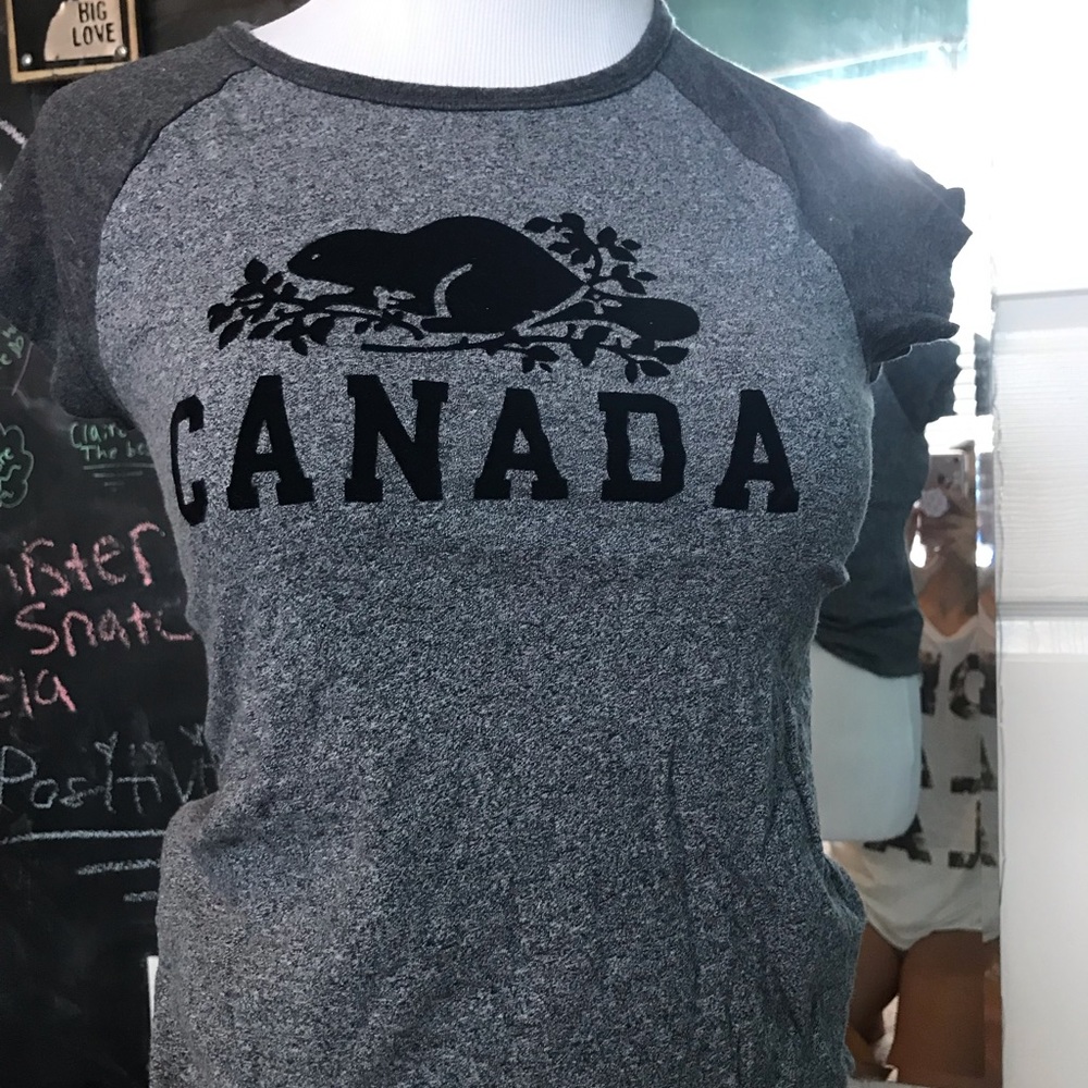 A light gray and dark grey t shirt